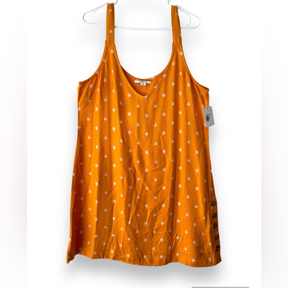 O’NEIL Women’s Yellow Floral Print Sleeveless Minidress XL NWT - Picture 4 of 15